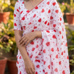 Blossom Breeze Polka Saree