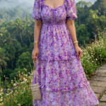 Vibrant Floral Design Dress
